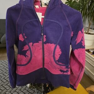 Purple and Pink Floral Hoodie